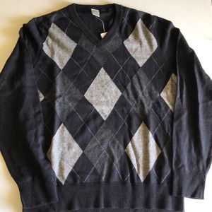 Gap men’s argyle V-neck sweaters black